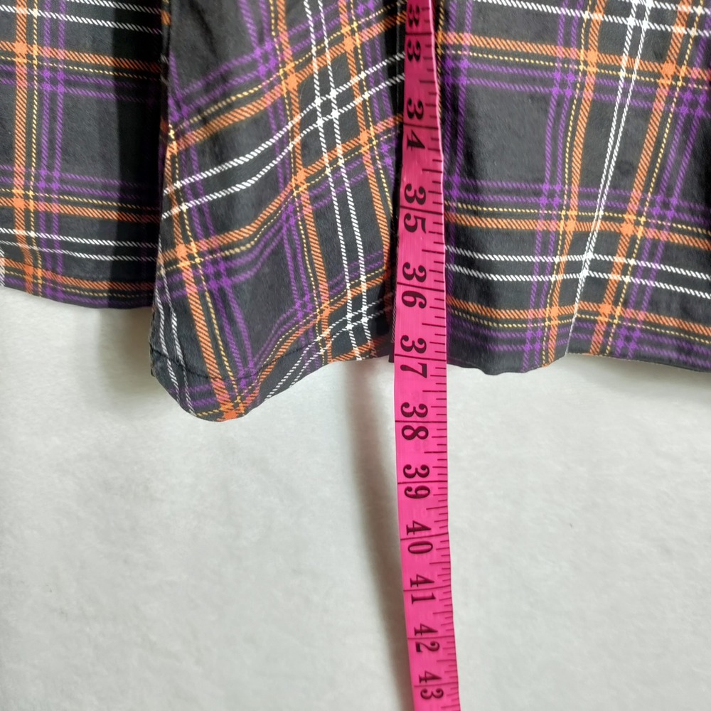 Retro Chic by Torrid Purple Orange Plaid Fit Flare Dress Plus Size 22 148862 - Picture 6 of 7